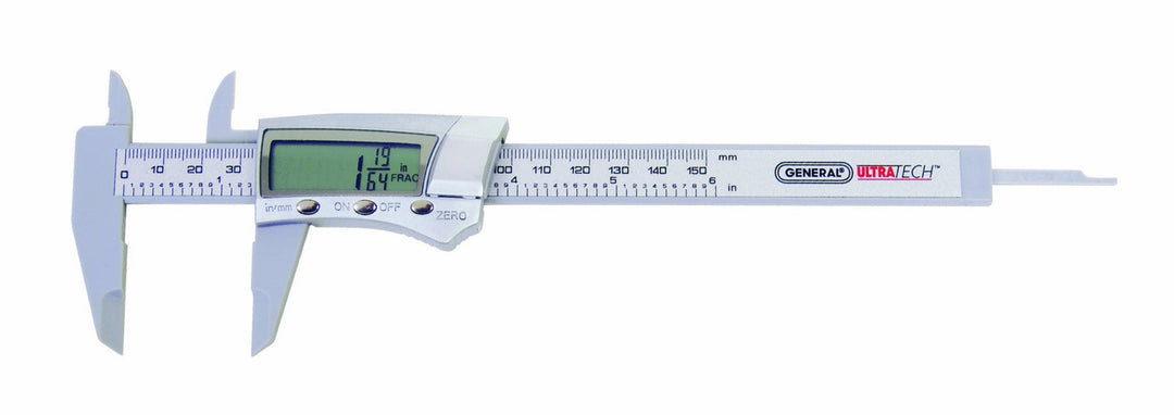 General Tools 146 Fraction Plus Digital Fractional Caliper Carbon Fiber 6-Inch