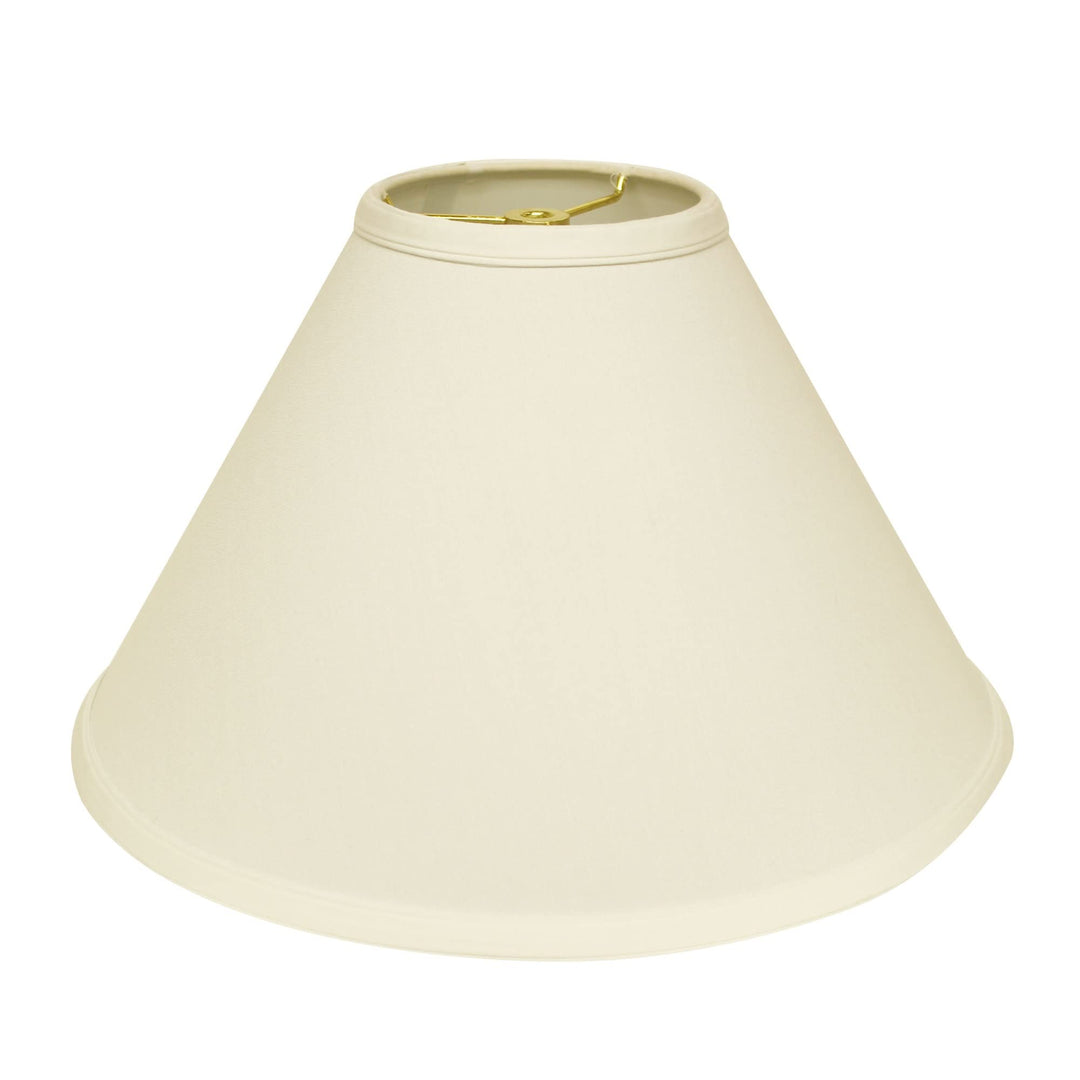 19"W Fabric Slant Deep Cone Hardback Lampshade with Washer Fitter in Off-White