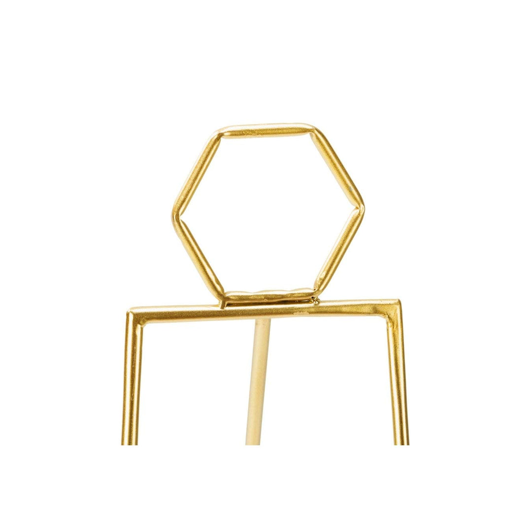 Geometric Gold Floorstanding Easel - 40" Iron - Diamond Home USA