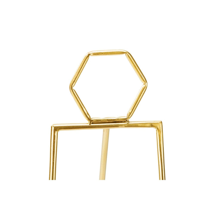 Geometric Gold Floorstanding Easel - 40" Iron - Diamond Home USA