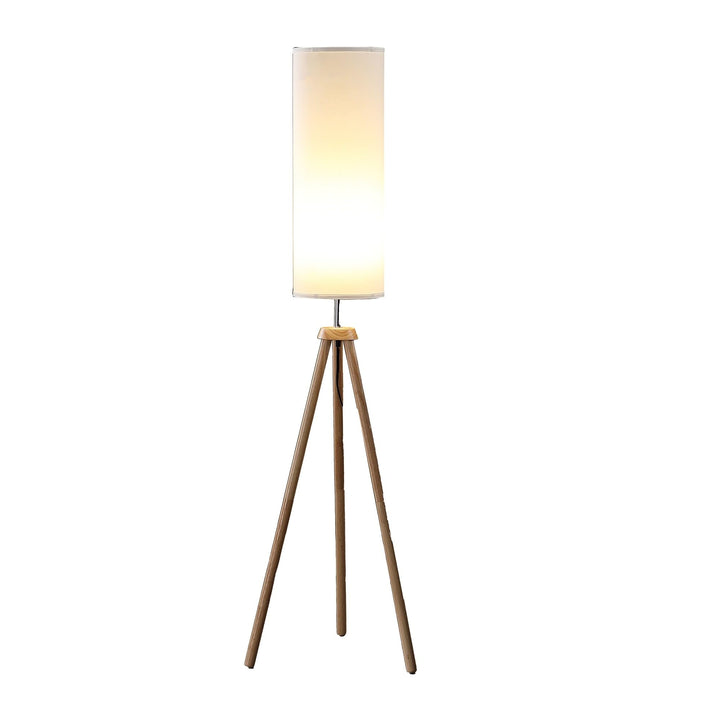 Modern Natural Tripod Floor Lamp Brown Contemporary - Diamond Home USA