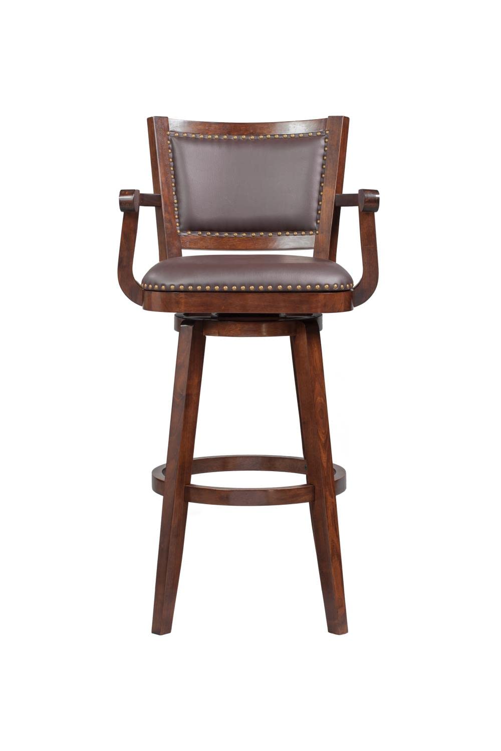 Boraam Broadmoor Swivel Extra Tall Barstool 50-Inch Cappuccino - Diamond Home USA