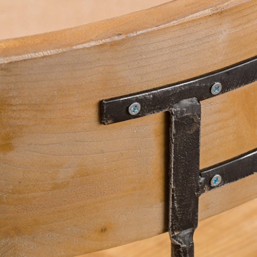 Christopher Knight Home Stirling Adjustable Wood Backed Bar Stool - Diamond Home USA