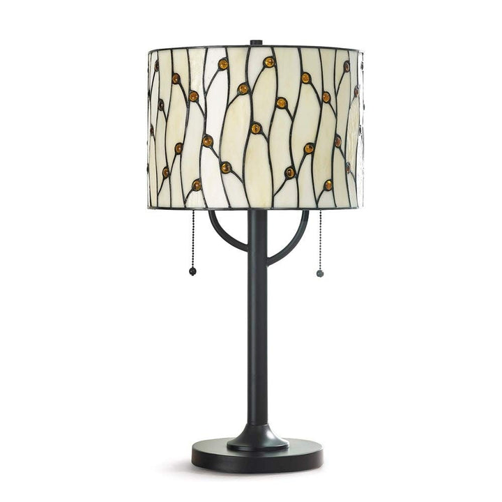 Vines 25" h Tiffany Table Lamp - Natural Yellow Modern Contemporary - Diamond Home USA