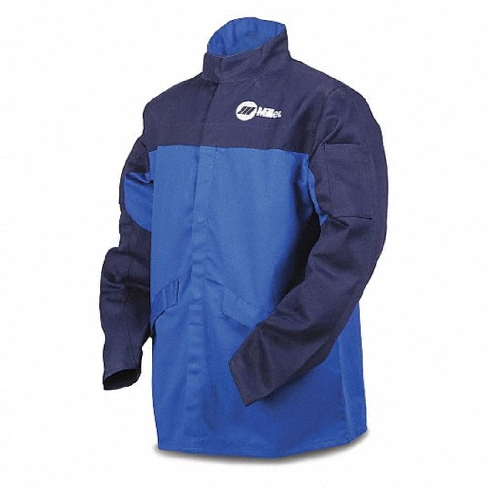 MILLER ELECTRIC Welding Jacket Royal/Nvy Ctn INDURA XL