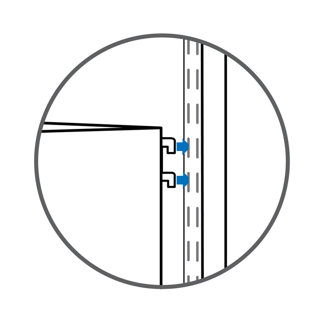 Organized Living freedomRail Reveal Shoe Shelf - White - Diamond Home USA