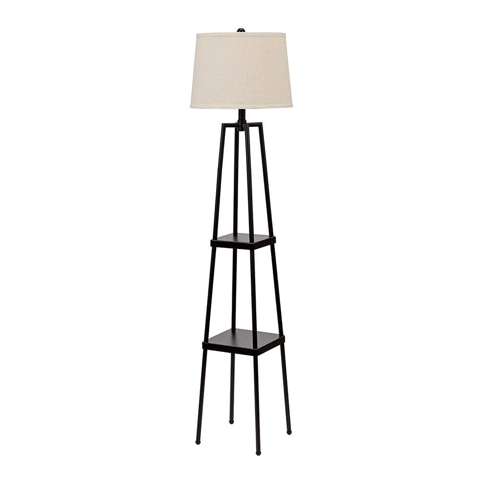 Modern Distressed Floor Lamp Black Contemporary Reading Light 3Way 4 Leg - Diamond Home USA