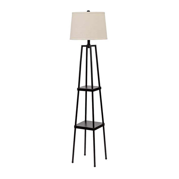 Modern Distressed Floor Lamp Black Contemporary Reading Light 3Way 4 Leg - Diamond Home USA