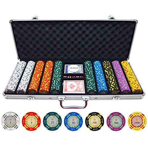 500-piece Crown Casino 13.5-Gram Clay Poker Chips