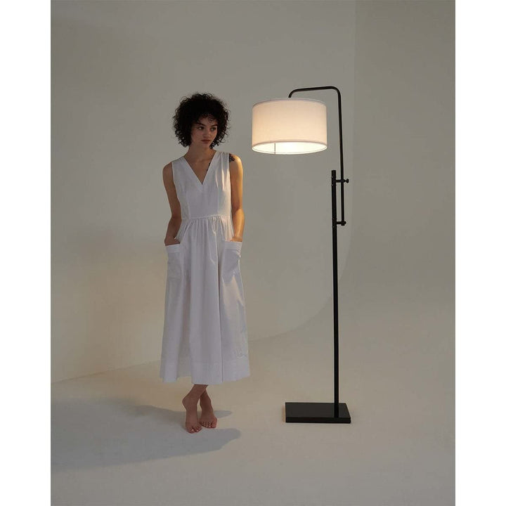 Leo Led Floor Lamp Black. Black Mid-Century Modern Bulbs Included Energy - Diamond Home USA