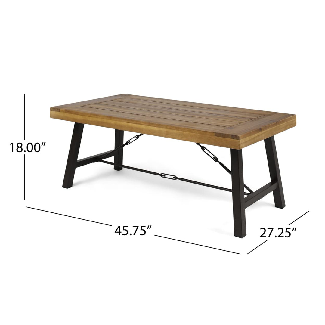 Christopher Knight Home Catriona Outdoor Acacia Wood Coffee Table Teak Finish - Diamond Home USA