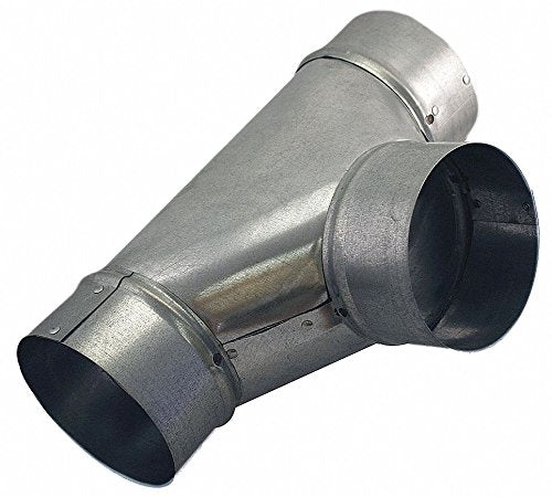 Galvanized Steel Tee 12" Duct Fitting Diameter 21-1/2" Duct Fitting Length