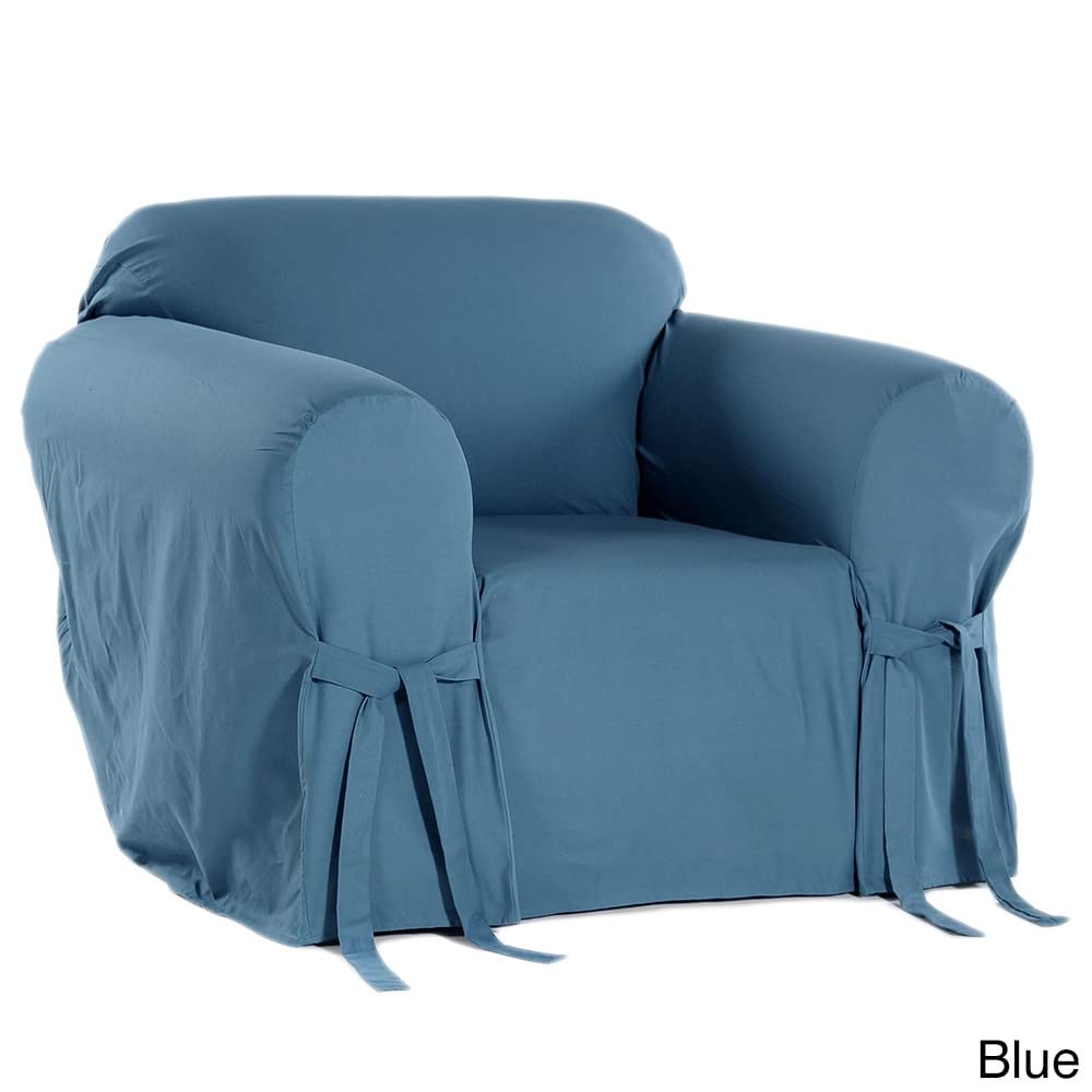 Classic Slipcovers Cotton Duck Chair Slipcover Grey - Diamond Home USA