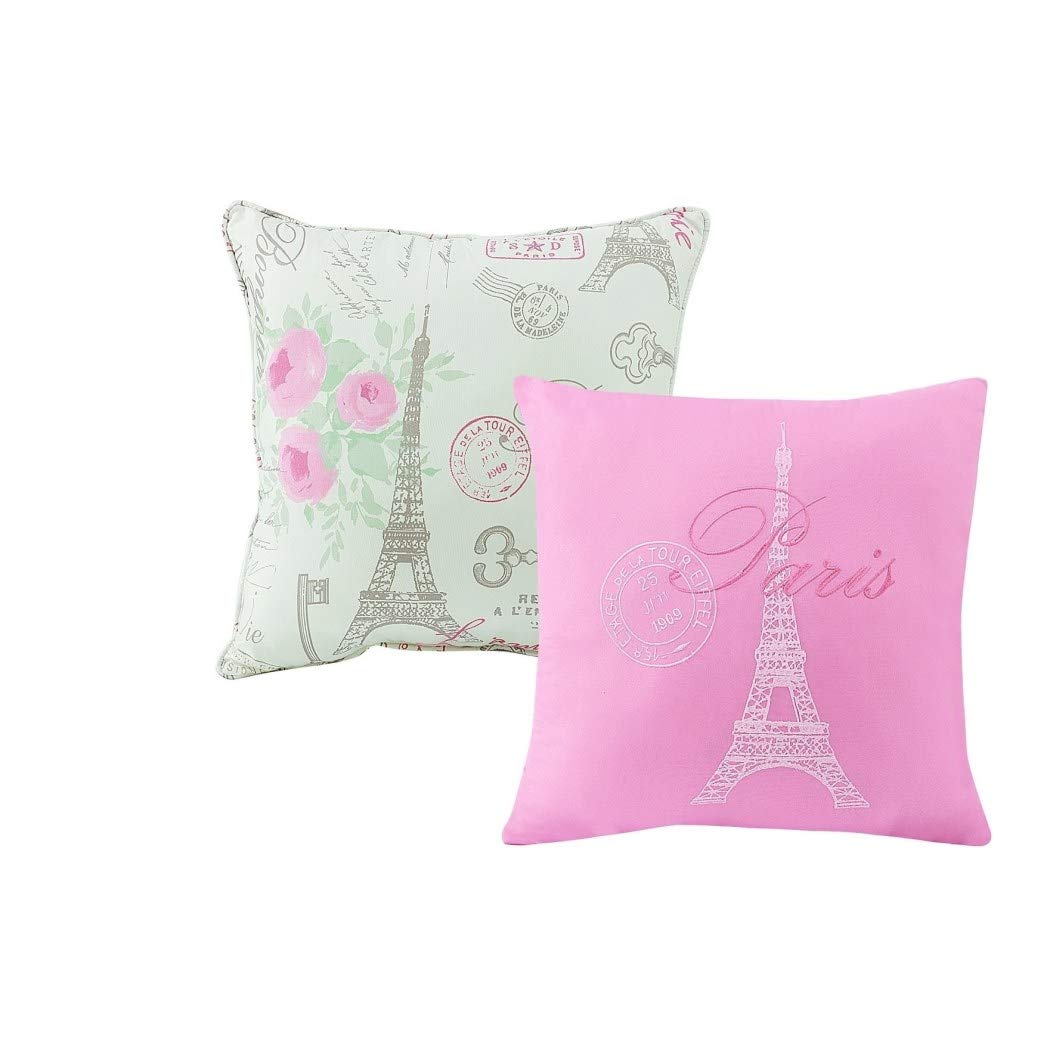 5 Piece Girls Off I Love Paris Comforter Set Romantic