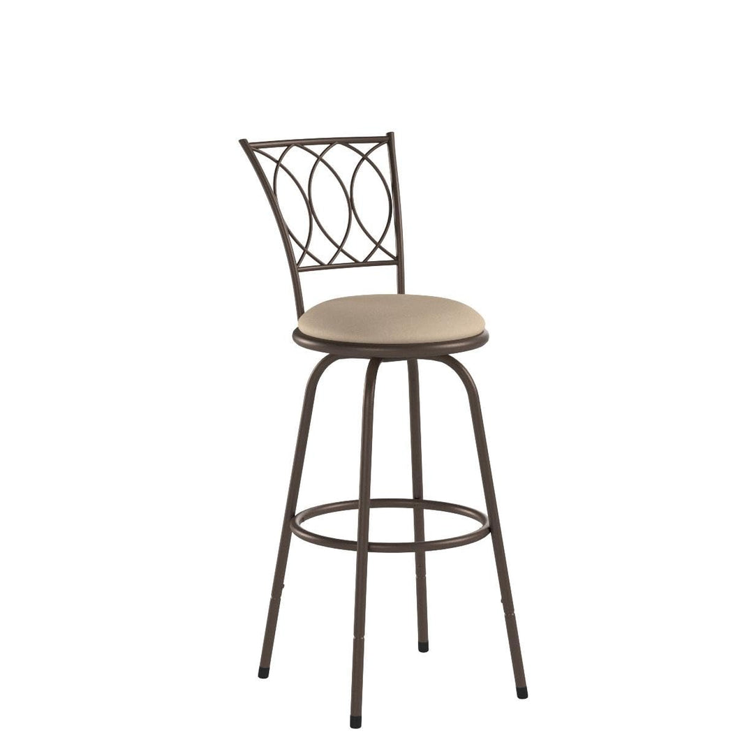 Home Creek Scrolled Detail Adjustable Swivel Barstools - Set of 3 - Diamond Home USA