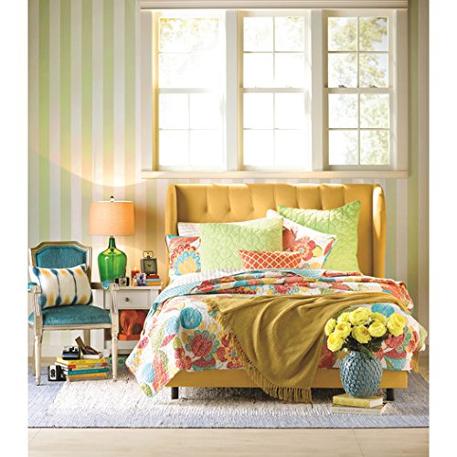 Bungalow Rose Micha 3-Piece Floral Pattern Reversible Coverlet Quilt Set - Diamond Home USA