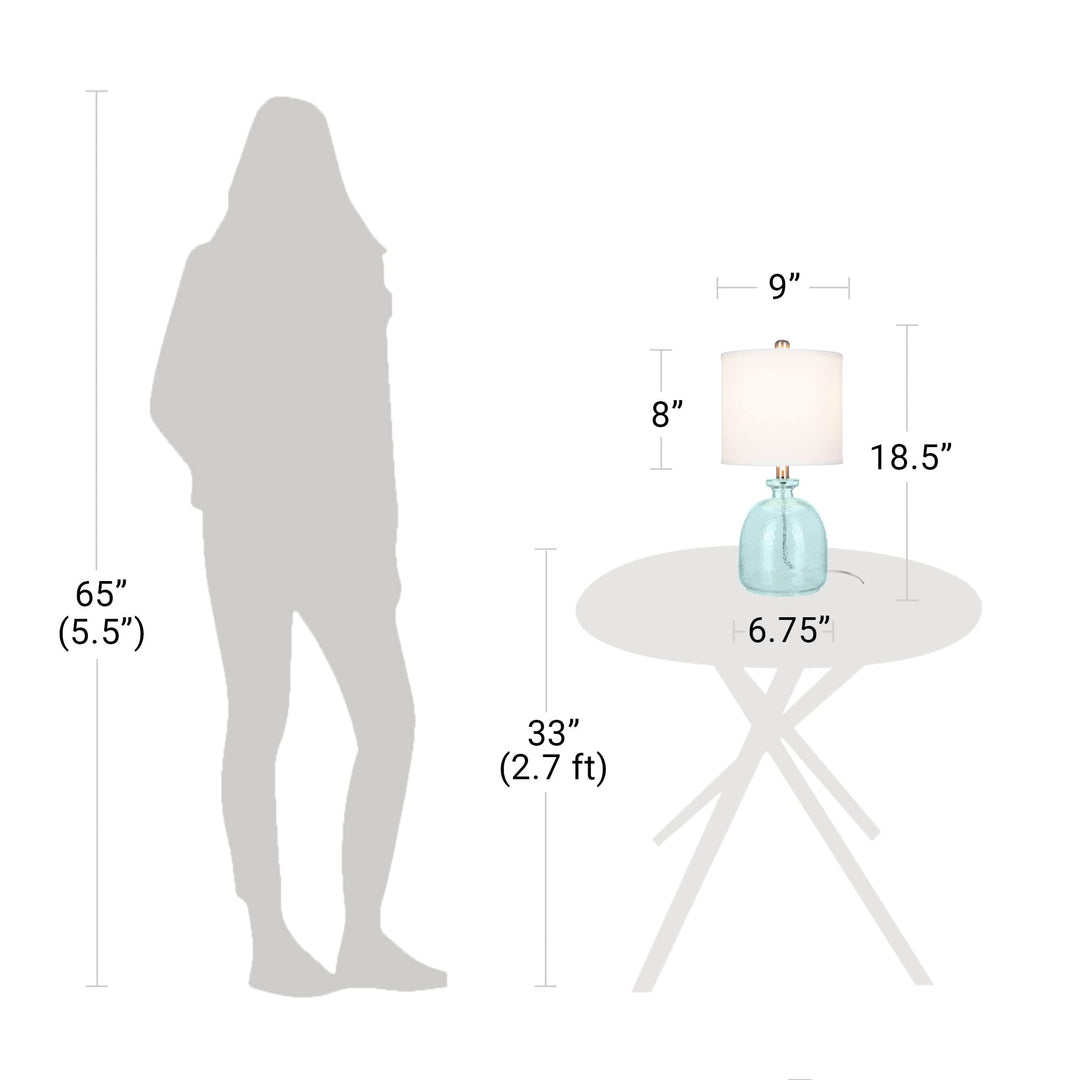 Catalina Lighting 20687-000 Textured Glass Table Lamp Desk Lamp for Office - Diamond Home USA