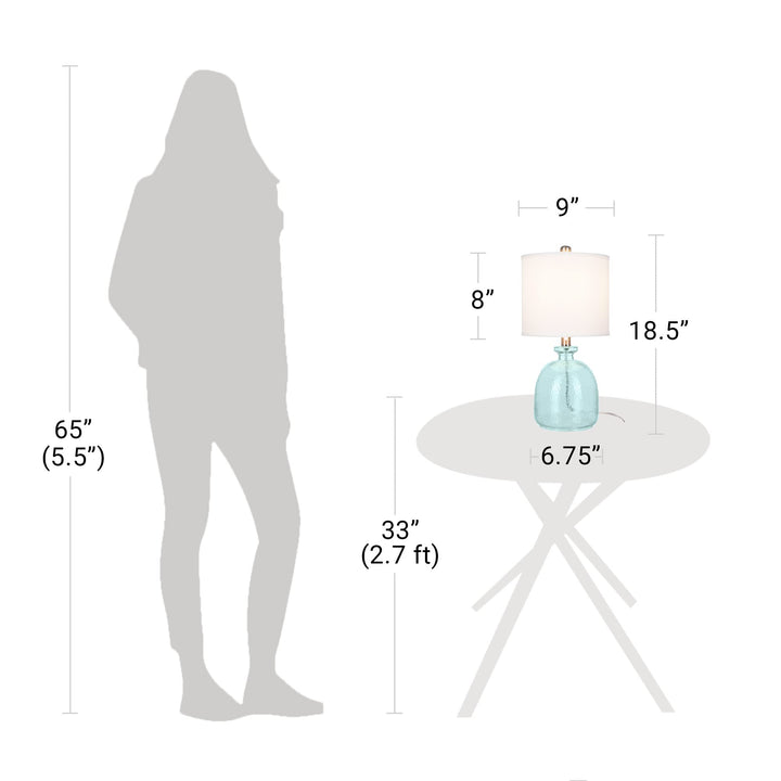 Catalina Lighting 20687-000 Textured Glass Table Lamp Desk Lamp for Office - Diamond Home USA