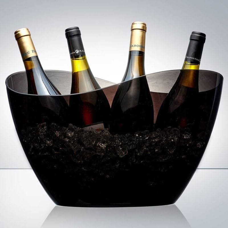 Black Wave Party Tub Plastic - Diamond Home USA