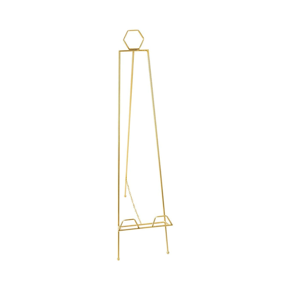 Geometric Gold Floorstanding Easel - 40" Iron - Diamond Home USA