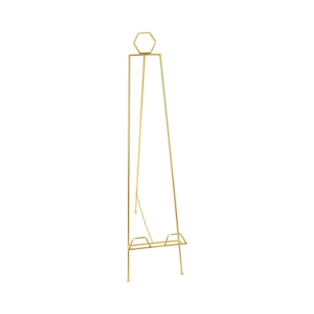 Geometric Gold Floorstanding Easel - 40" Iron - Diamond Home USA