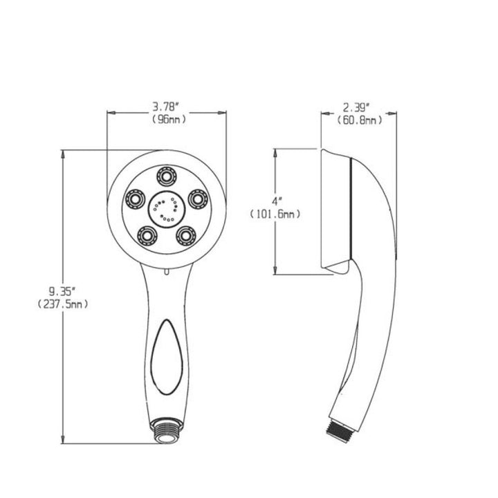 Speakman VS-3014 Caspian Anystream Multi-Function Handheld Shower Head 2.5 GM - Diamond Home USA