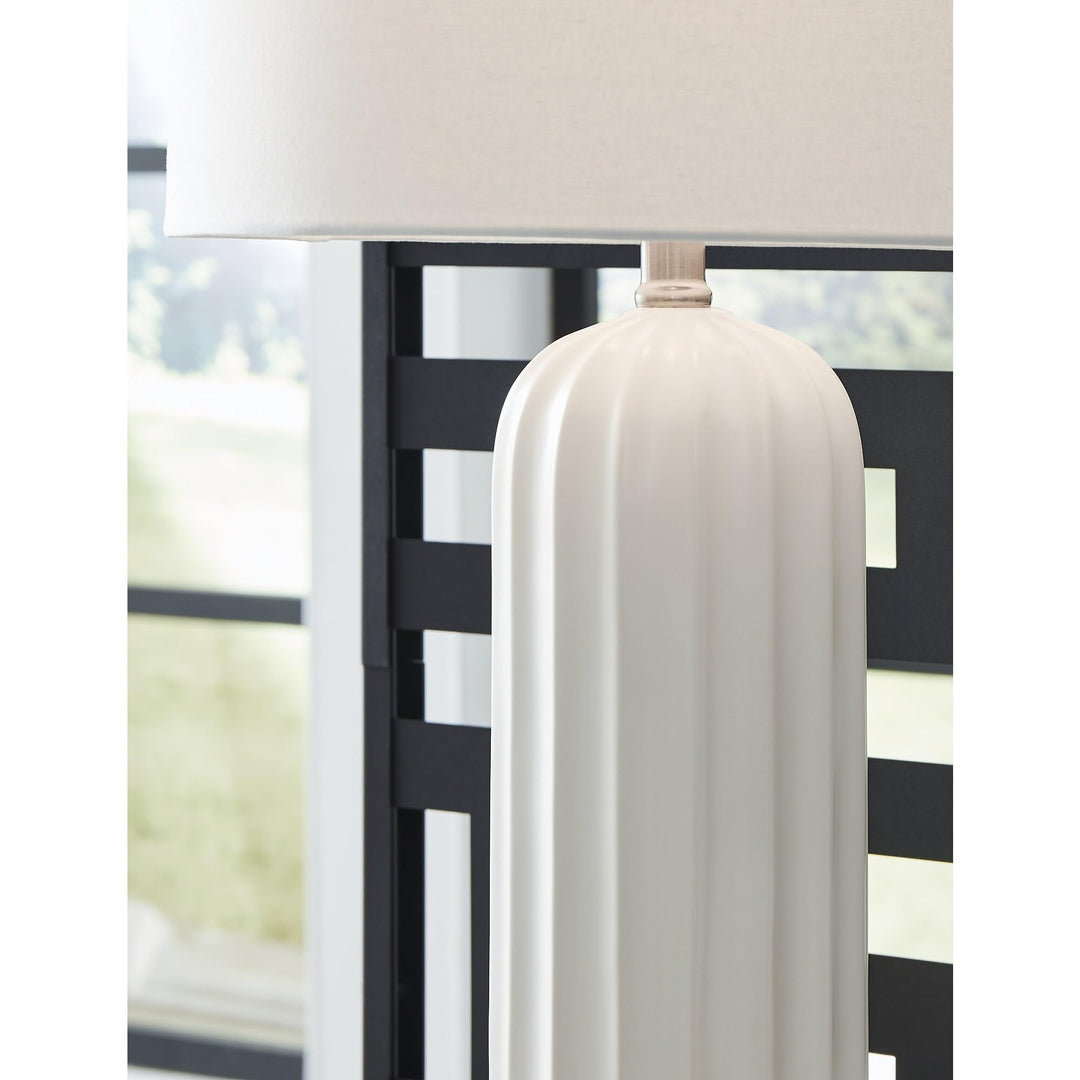 Design White Table Lamp (Set of 2) 13" w X 13" d 25" h Modern Contemporary - Diamond Home USA