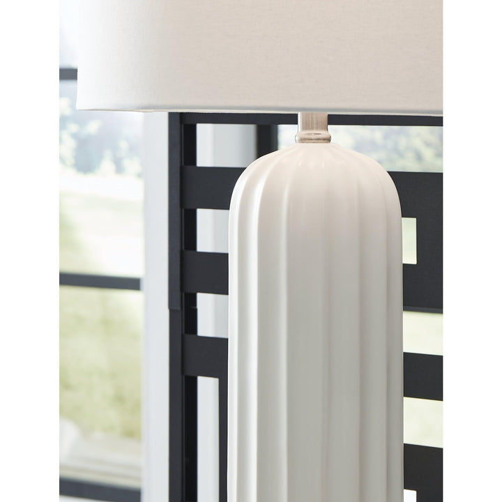 Design White Table Lamp (Set of 2) 13" w X 13" d 25" h Modern Contemporary - Diamond Home USA