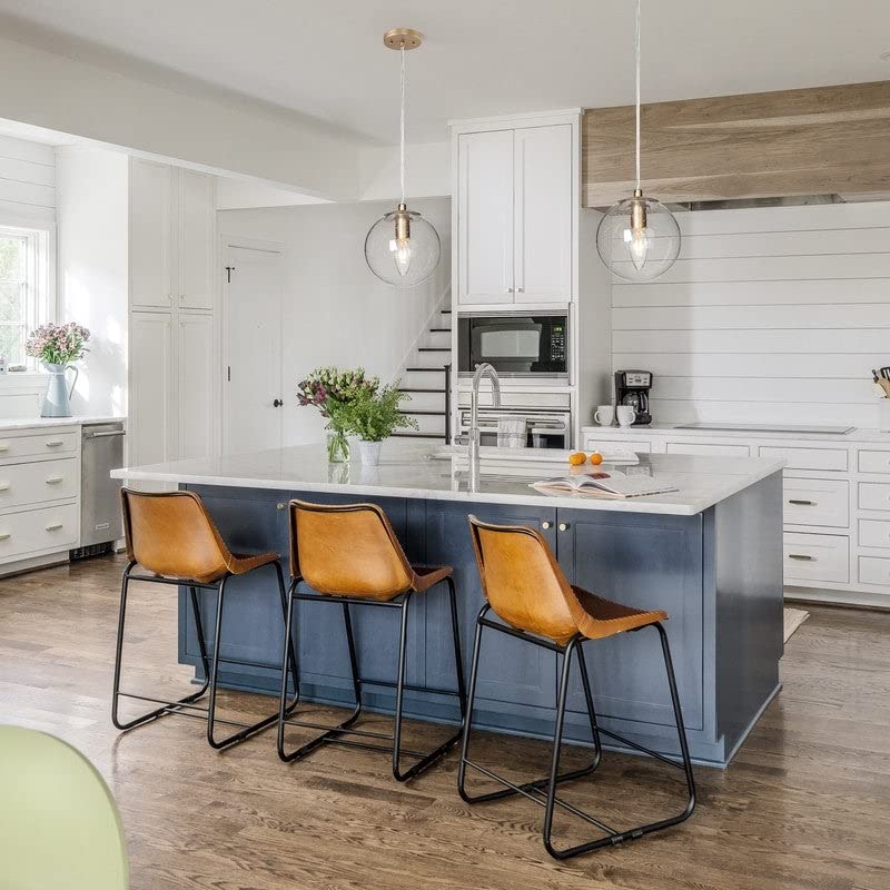 Modern Gold 1-light Mini Kitchen Island Light with Glass Globe D5.5*h6.5 - Diamond Home USA