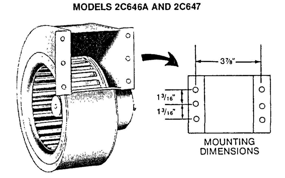 Dayton 2C647 Rectangular Permanent Split Capacitor OEM Specialty Blower - Diamond Home USA