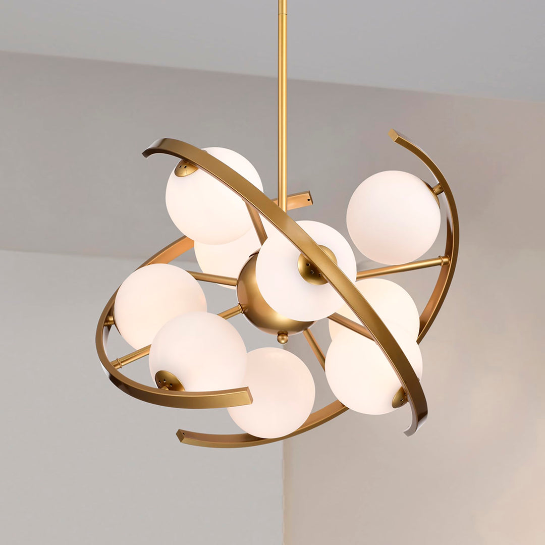 Warehouse of Tiffany's FD10030/9GC Melita 19 in. 9-Light Indoor Matte Gold - Diamond Home USA