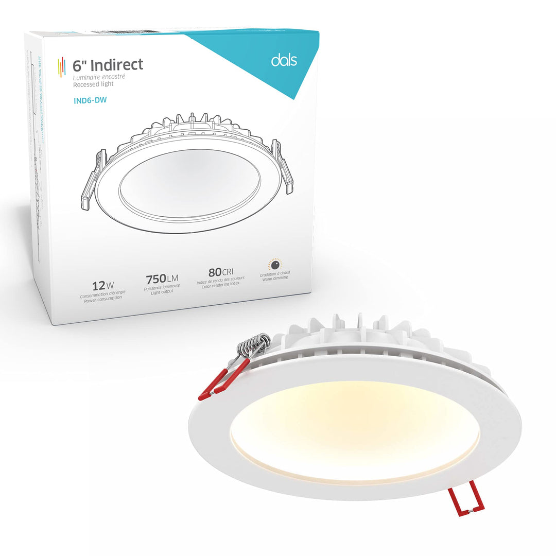 DALS Lighting IND6-DW-WH 6" Round Indirect Led Recessed Light White