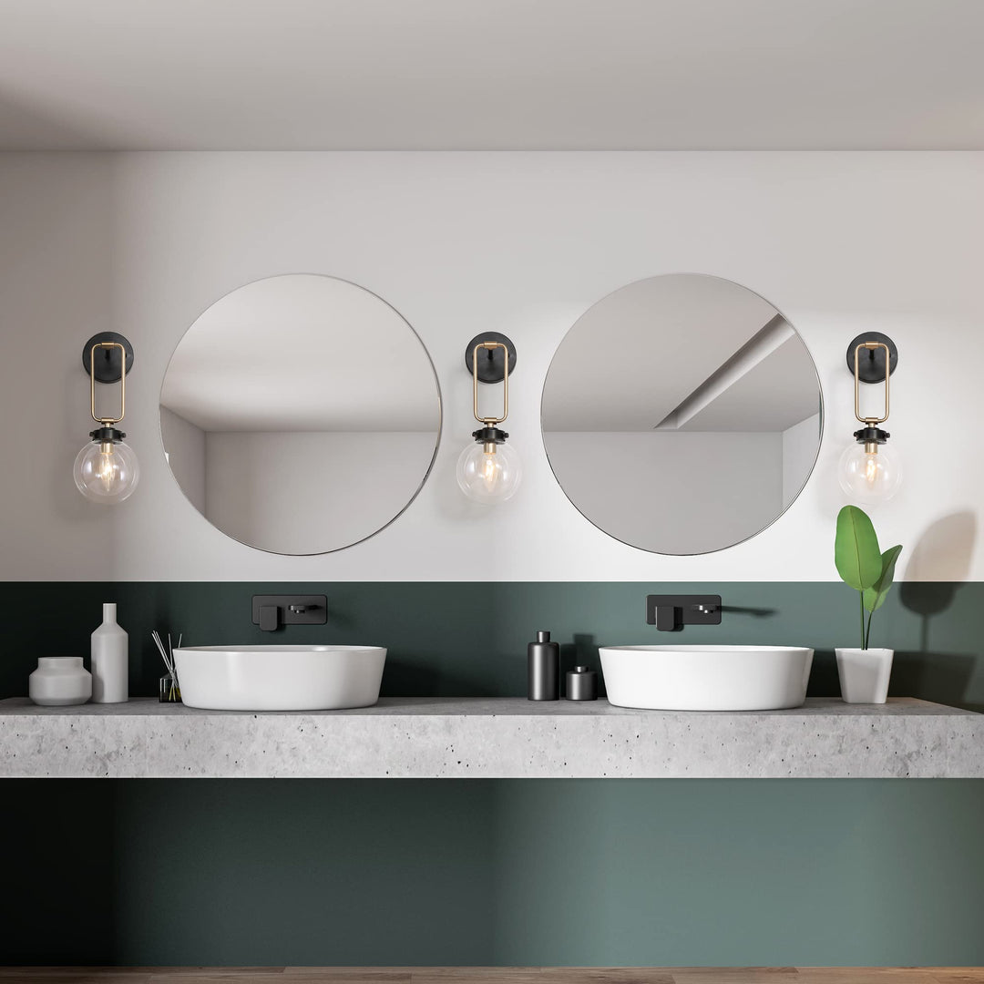 Sconces Wall Lighting Farmhouse Globe Wall Sconce 1-Light Wall Light with - Diamond Home USA