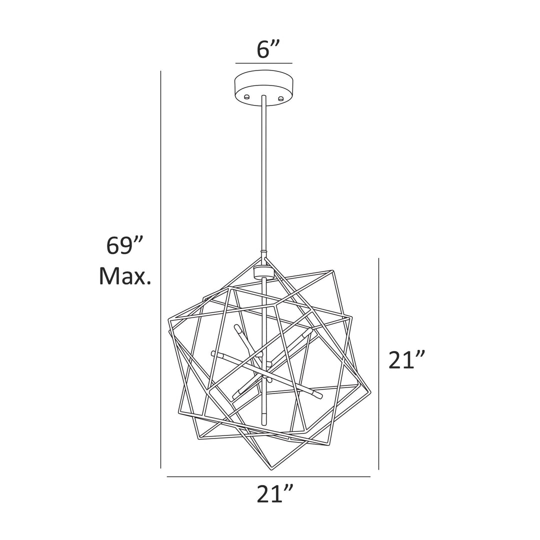 Lite Source LED PENDANT CHROME FINISHED LED G4 BULB 3Wx7 LS-19855C - Diamond Home USA