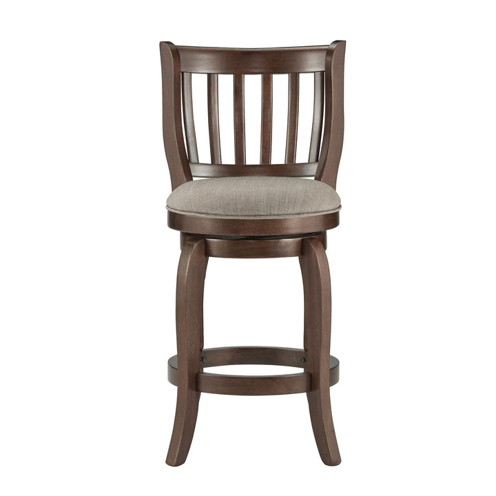 Inspire Q Ali Modern Linen High Back Swivel Stool by Classic Grey - Diamond Home USA