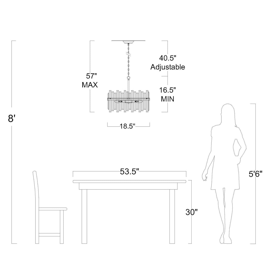 The Lighting Store Casandra 5-Light Drum Crystal Glass Chandelier-Glossy Brass - - Diamond Home USA