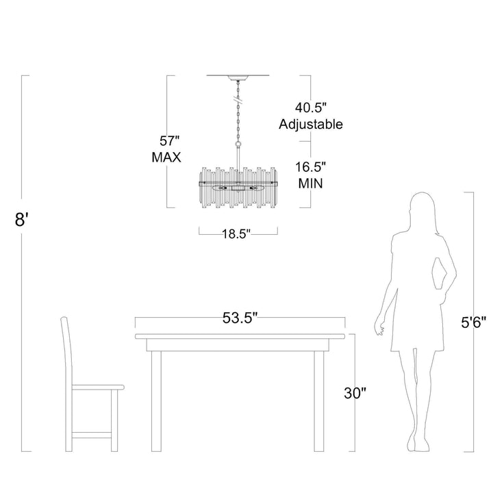The Lighting Store Casandra 5-Light Drum Crystal Glass Chandelier-Glossy Brass - - Diamond Home USA