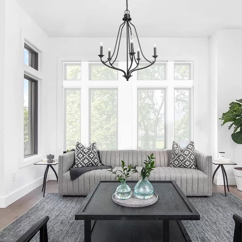 Chandelier 5-light French Country Empire Candle Dining Room Lighting D24 x H88.5 - Diamond Home USA