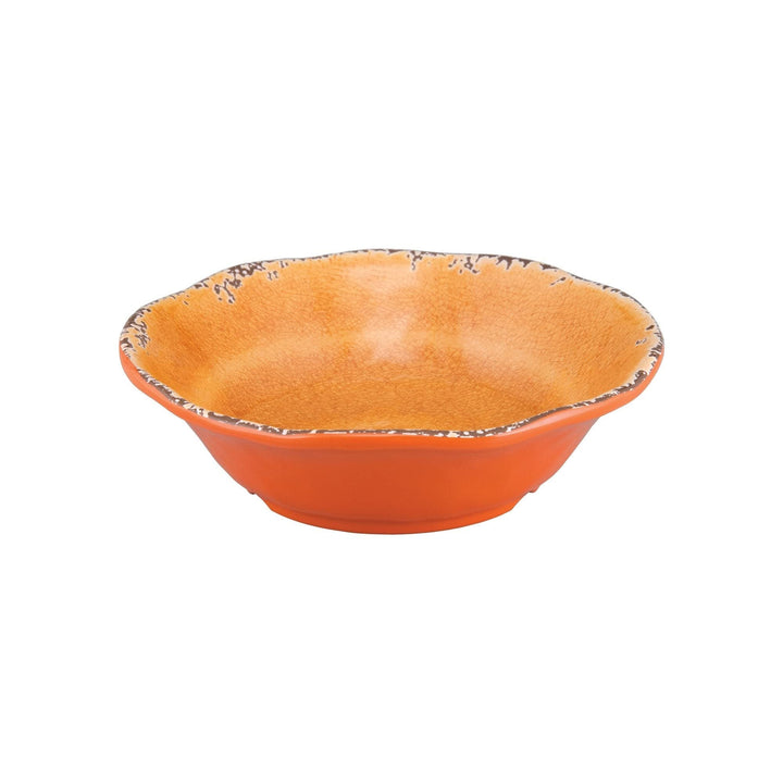 12-Piece Dinnerware Set Orange Solid Casual Round 12 Piece Dishwasher Safe - Diamond Home USA