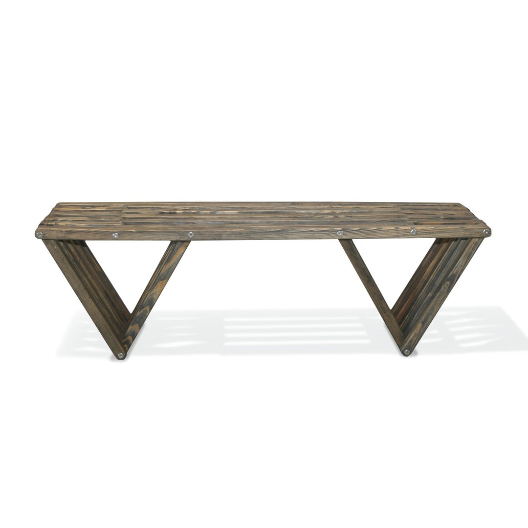 Wood Backless Bench, Modern style L 54" x15" deep x 17" Tall