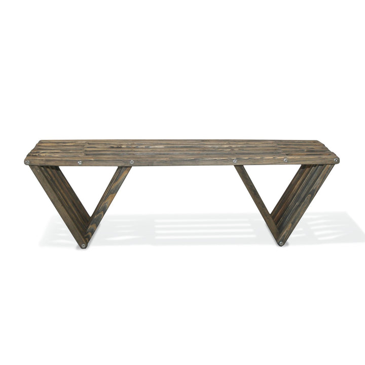 Wood Backless Bench, Modern style L 54" x15" deep x 17" Tall