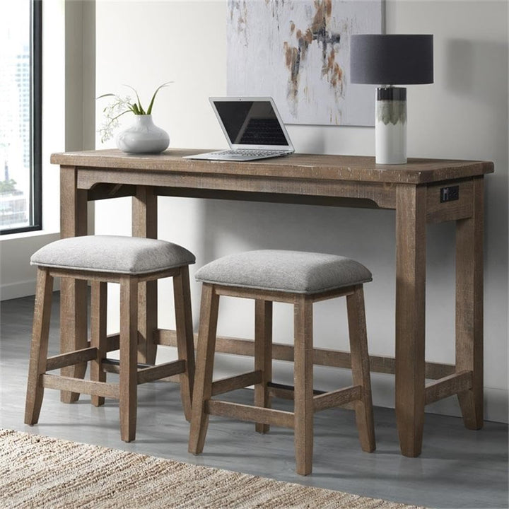 Intercon Highland Backless Bar Stool with Cushion Seat Set of 2 Sandwash - Diamond Home USA