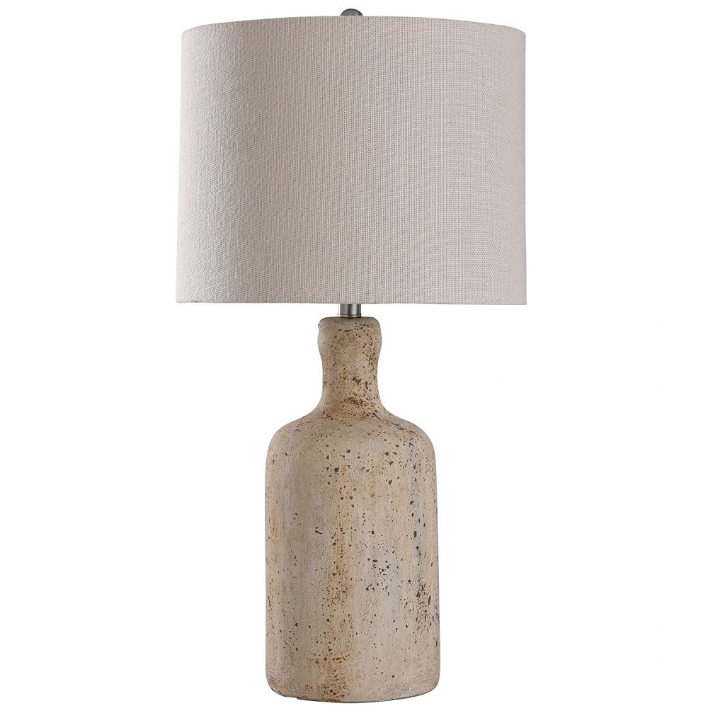 Olney Multi-Color Cream Concrete Bottle Table Lamp - Diamond Home USA