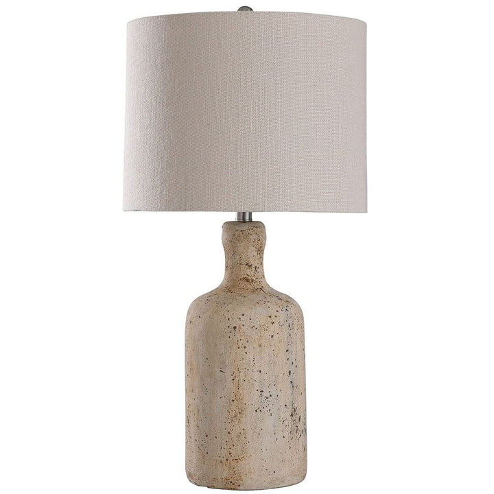Olney Multi-Color Cream Concrete Bottle Table Lamp - Diamond Home USA