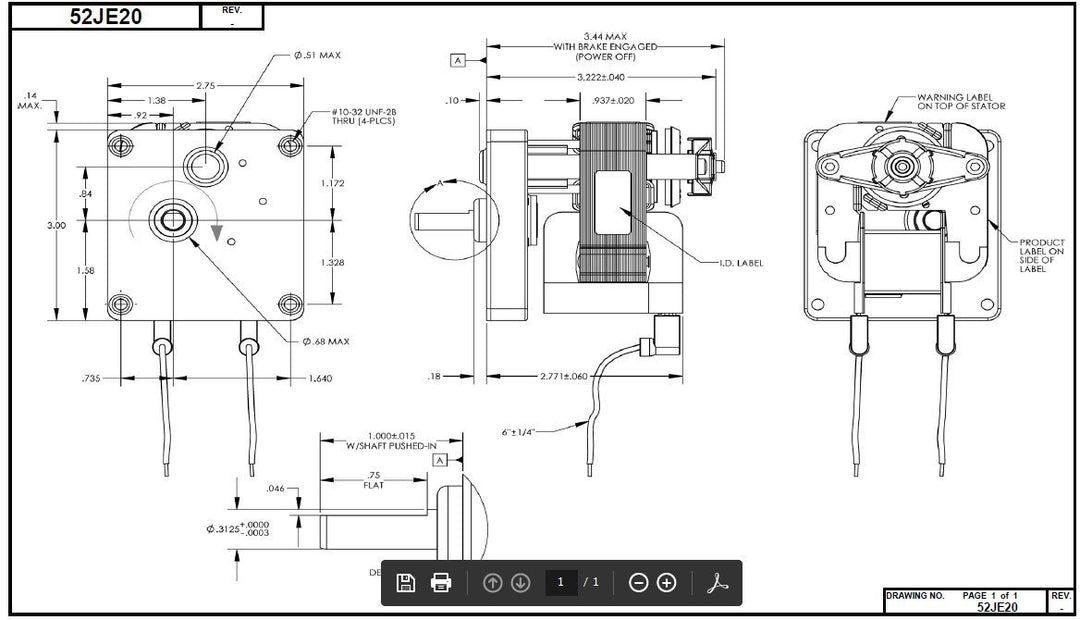 Dayton AC Gearmotor Nameplate RPM 7 0.52A 115V - Diamond Home USA