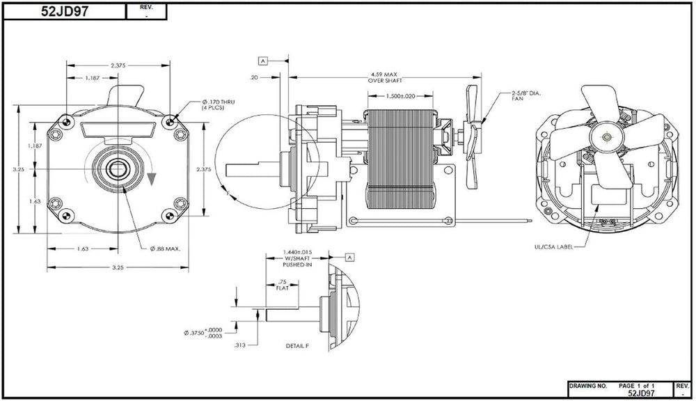 Dayton Model 52JD97 Gear Motor 10 RPM 1/60 hp 115V - Diamond Home USA