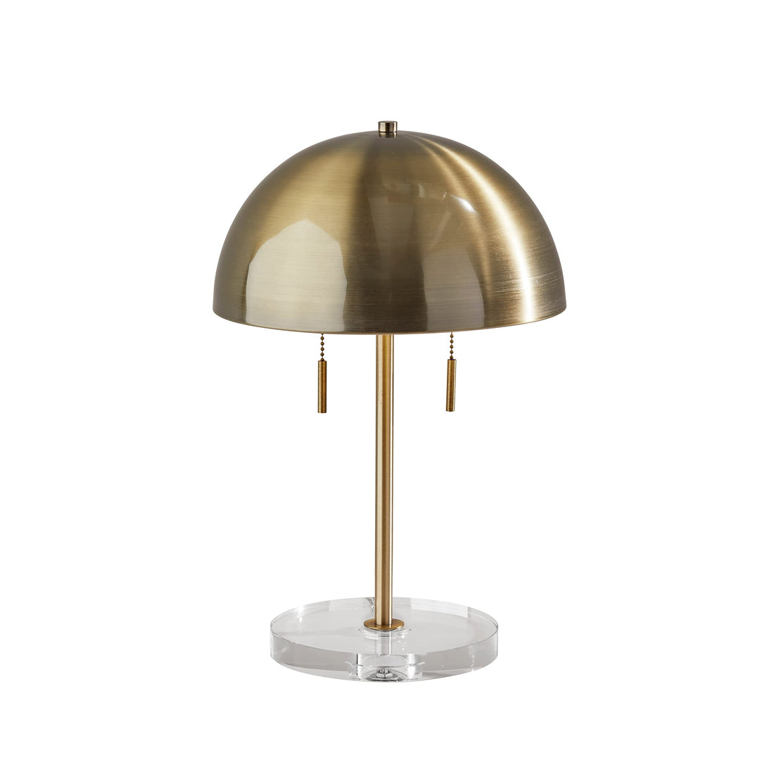 Dome Table Lamp Gold Bohemian Eclectic Mid-Century Modern Transitional Brass