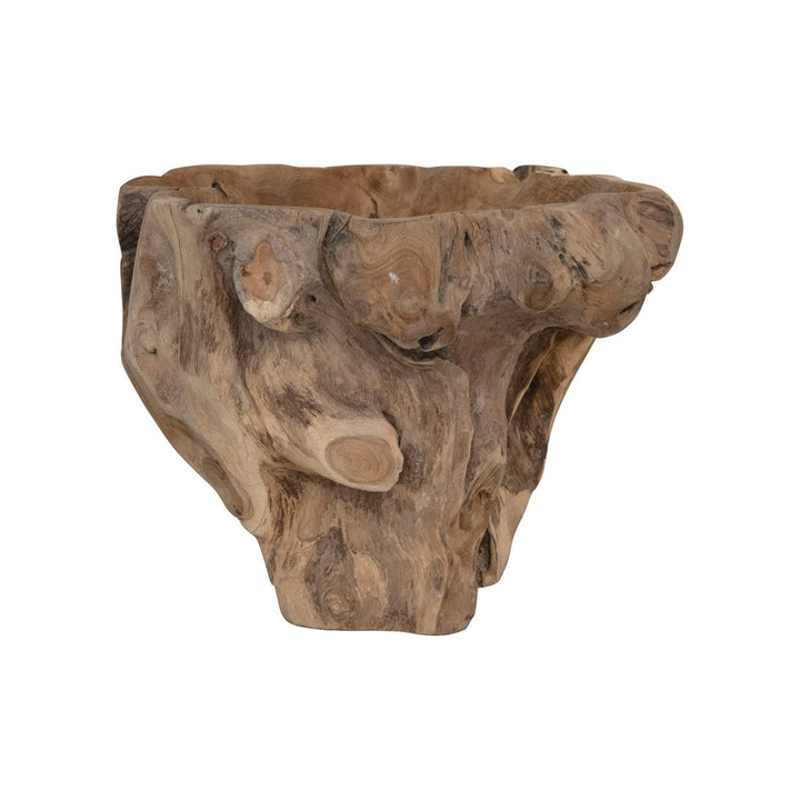 Decorative Teakwood Bowl Brown Teak