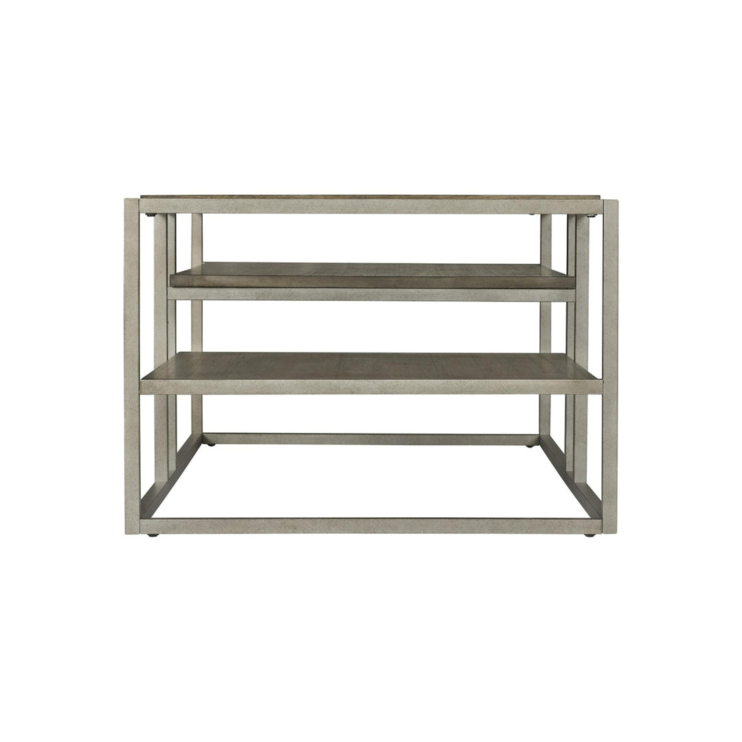 Metal Frame Wood Living Room Coffee Table with Shelf Brown Industrial - Diamond Home USA