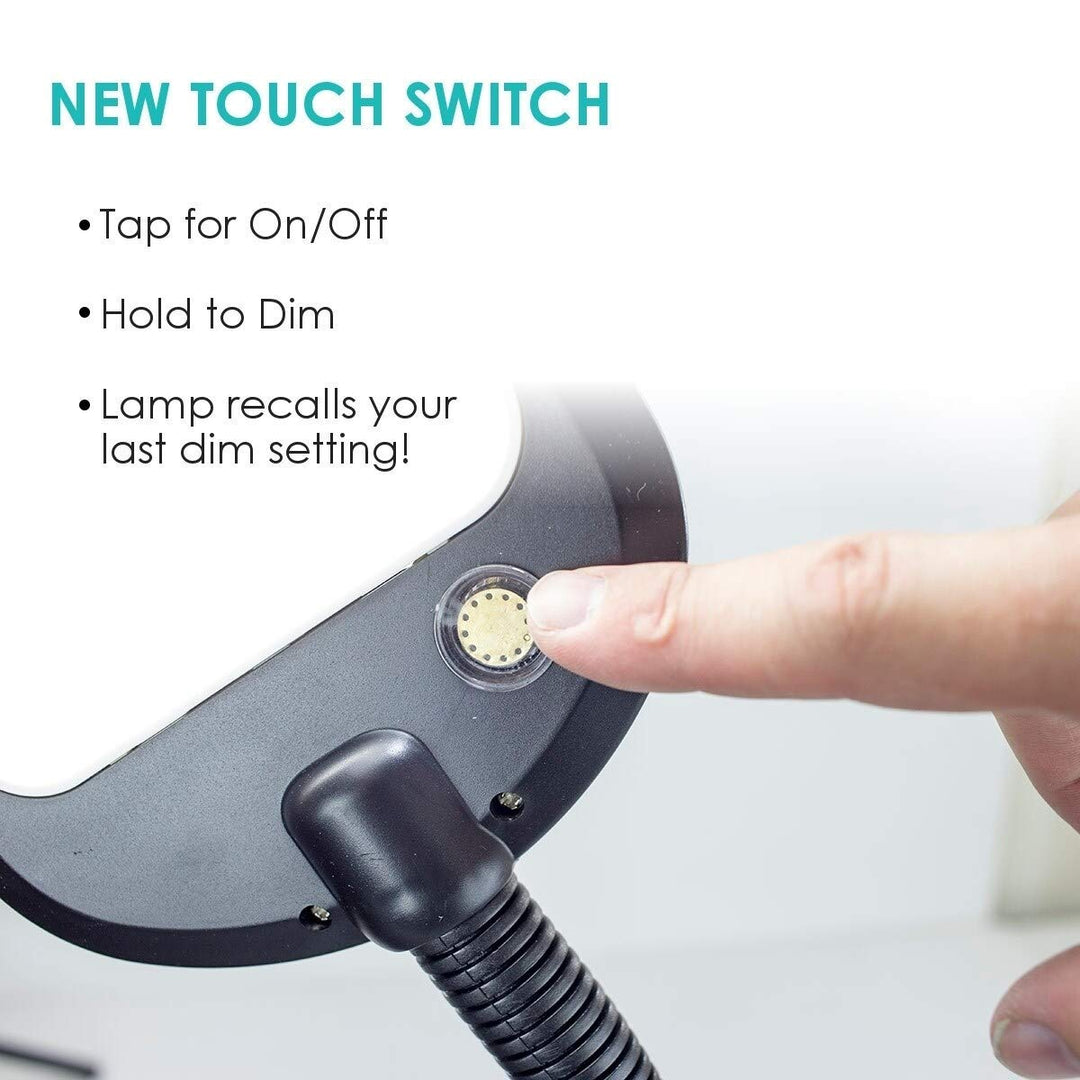 Led Bright Reader Natural Daylight Full Spectrum Floor Lamp Black New Slimmer - Diamond Home USA